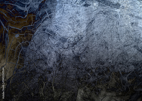 抽象水墨障壁画　壁紙