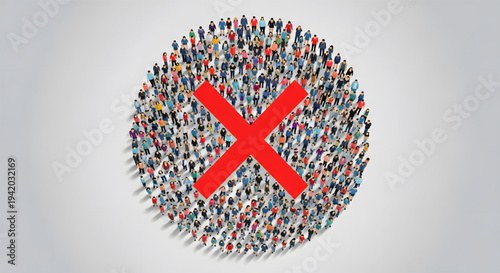 Protest crowd rejects or refuses something.