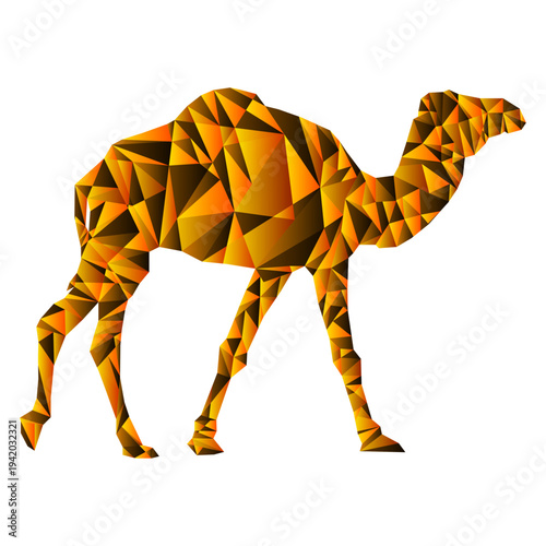 Colorful Poly Camel Logo Template