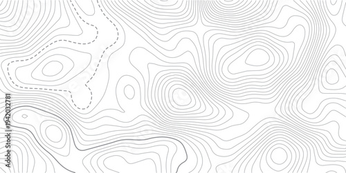 Topographic map patterns, topography line map. seamless cartography ware frame area contour topo grid map.Geographic contour map. Abstract outline grid, vector illustration.  