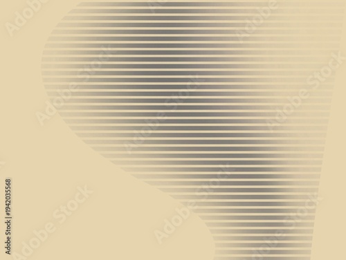 Abstract design featuring horizontal cream and dark gray stripes creating a wavy pattern.