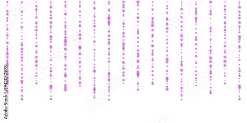 Purple pink Christmas glitter sparkle fairy string lights overlay with glowing particles shimmer magic festive decoration luxury party light effect isolated on transparent background PNG