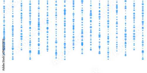 Blue Christmas glitter sparkle fairy string lights overlay with glowing particles shimmer magic festive decoration luxury party light effect isolated on transparent background PNG