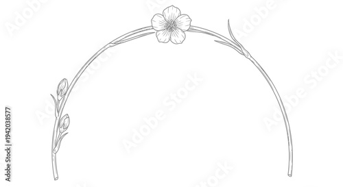 Vector floral headband illustration