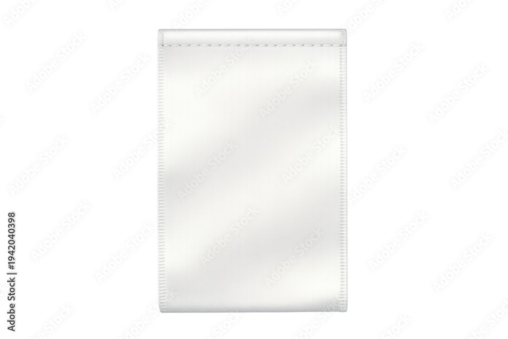 Fototapeta premium Blank white fabric label textile tag mockup transparent background