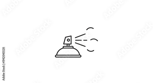 Simple Line Drawing of a Spray Bottle.