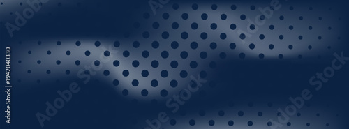 abstract blue vector background, subtle wave pattern with fading halftone dots, smooth deep blue gradient and white glow perspective transition, tech future.