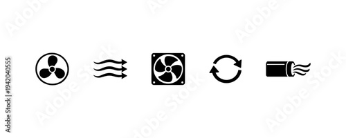 Ventilation fan airflow refresh system icons