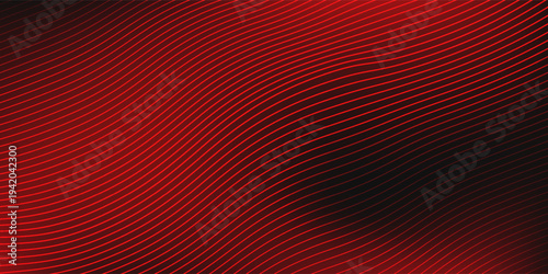 Abstract lines black banner with red strokes with soft gradations  red gradients with rough noise texture modern abstract