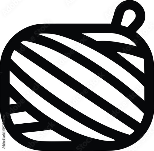 Minimalist Striped Pot Holder Icon Design