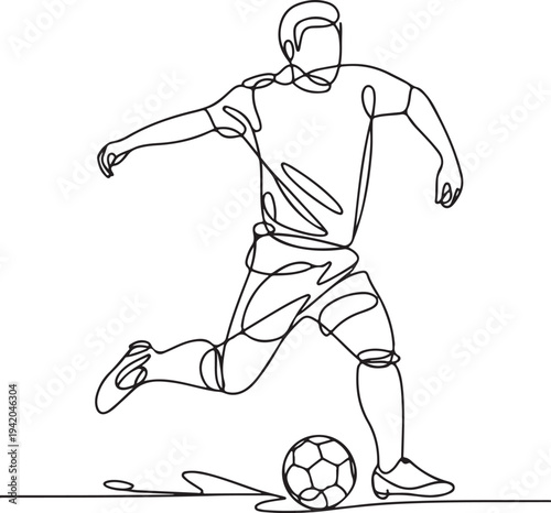 soccer player kicking ball