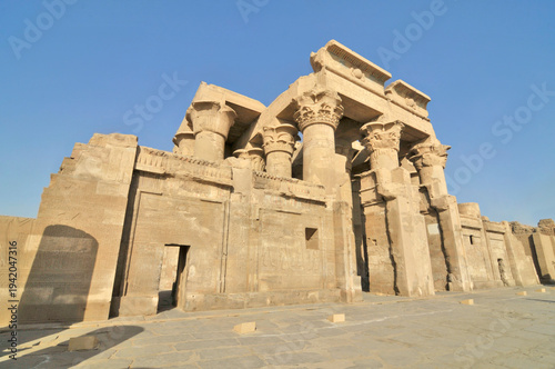Fotografie The Temple of Kom Ombo  in the town of Kom Ombo in Aswan Governorate  constructe