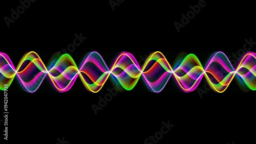 Vibrant Abstract Sound Waves: Dynamic Spectrum Analysis Visualisation