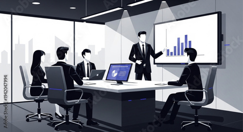 group of business people working together