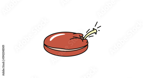 Cartoon illustration of a tomato isolated on a white background suitable for food design and menu artwork