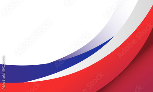 Abstract Red and Blue Curved Lines Background with Dynamic White Waves