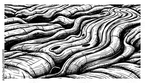 Abstract flowing liquid waves or organic muscle fiber texture