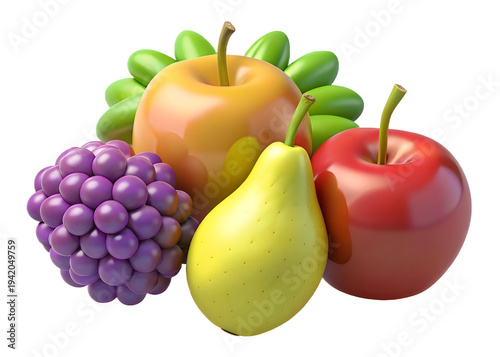 A colorful arrangement of fresh fruits