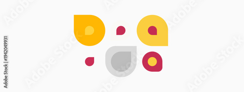 Abstract face design. Simple shapes create eyes, nose, mouth. Minimalist style, warm color palette, playful aesthetic.