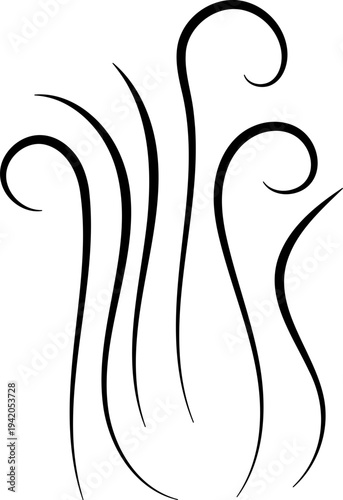 Hand drawn aroma vapor icons Smell line icon