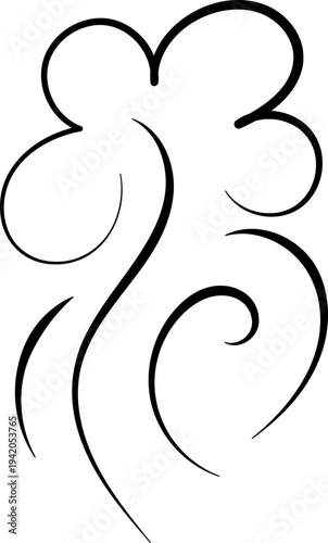 Hand drawn aroma vapor icons Smell line icon