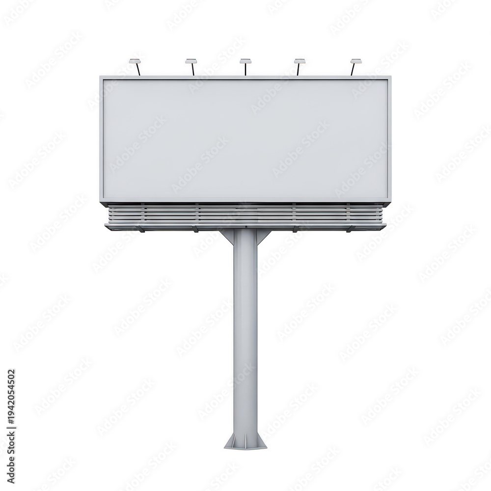 Obraz premium Modern billboard mounted on a single metal pole structure