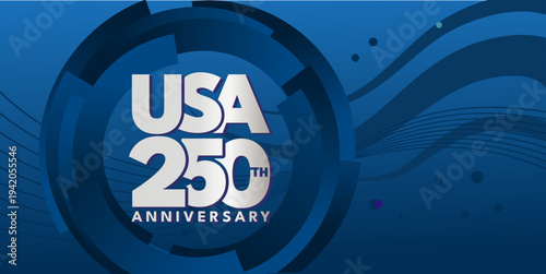 Usa 250th anniversary celebration background, vector illustration