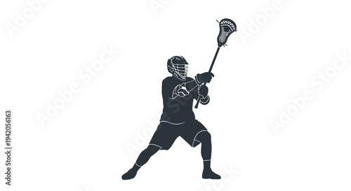 Lacrosse player icon vector, sports illustration