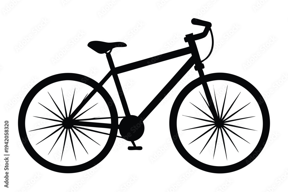 Obraz premium adv bike silhouette line art vector illustration with a white background