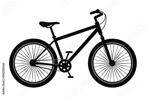adv bike silhouette line art vector illustration with a white background