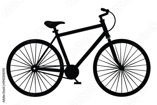 adv bike silhouette line art vector illustration with a white background