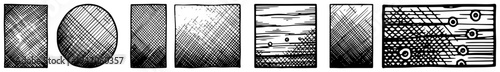 Essential collection of hand drawn shading textures and crosshatch patterns
