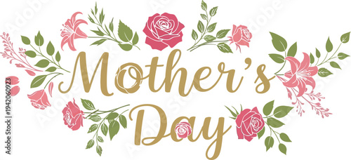 Mother's day floral greeting