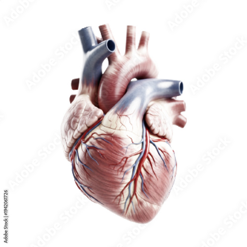 Human Heart Anatomy Illustration Showing Cardiovascular System
