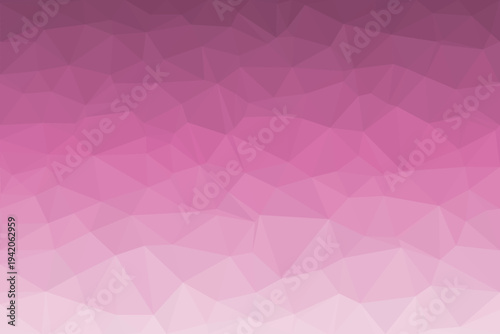 A beautiful low poly structure displays a gentle color shift from rose pink to soft blush tones
