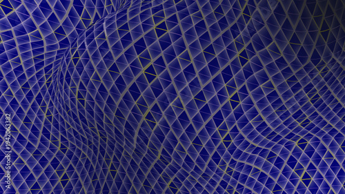 yellow triangle abstract art, navy blue, technology, matrix, entanglement, royal colour, royal color