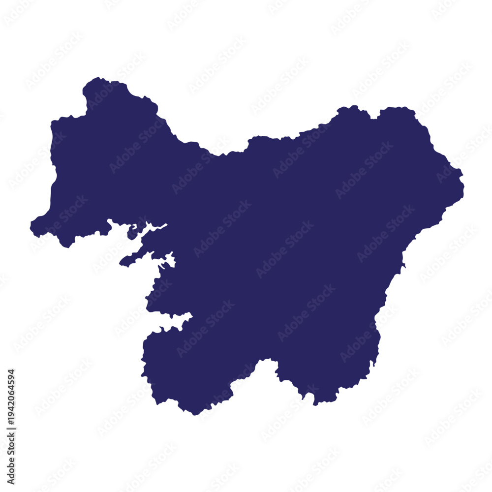 Obraz premium Basque Country region map autonomous community in northern Spain and southwestern France geographical area