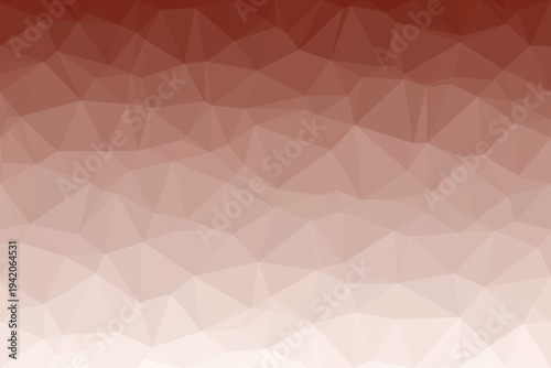 A captivating polygonal low poly brown gradient geometric pattern background with triangles fading from dark to light