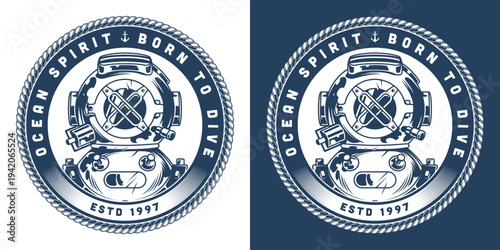 Emblem of underwater adventure