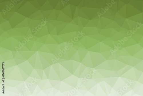 A geometric pattern with varying shades of green transitioning into a lighter tone at the bottom