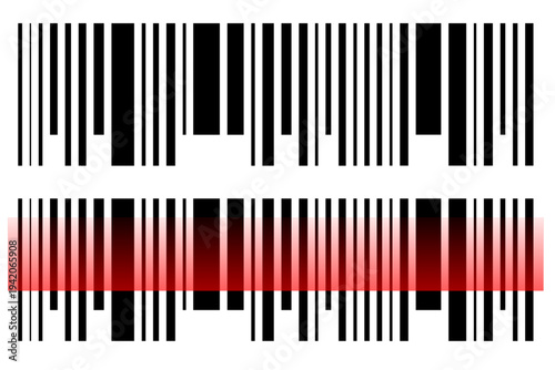 Barcode linear pattern, fake long bar code