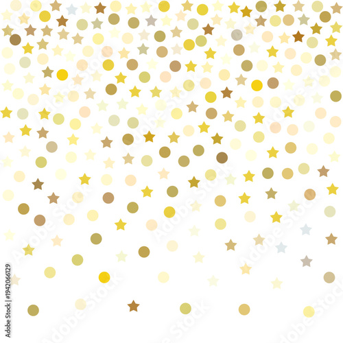 Gold star confetti background, golden sparkle pattern
