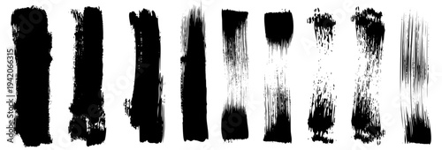 Brush stroke, black paintbrush background texture
