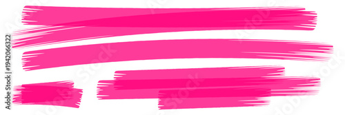 Highlighter stroke set. Marker lines, brush marks and underlines