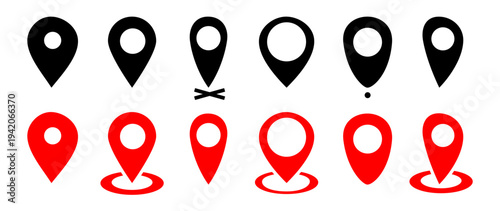 Pin map icon, point marker
