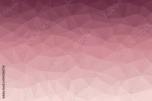 A rich geometric field presents a warm color change from deep maroon to gentle blush tones