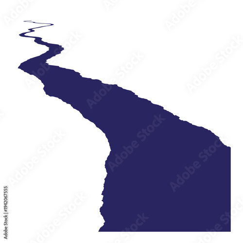 Map of Delaware River estuary shoreline and coastline  Delaware Bay