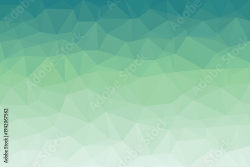 A stunning geometric low poly pattern featuring a refreshing green and teal color gradient