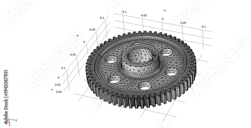 Fotografie Metal cover, wheel drawing