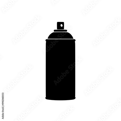 Aerosol spray can abstract concept black white icon 